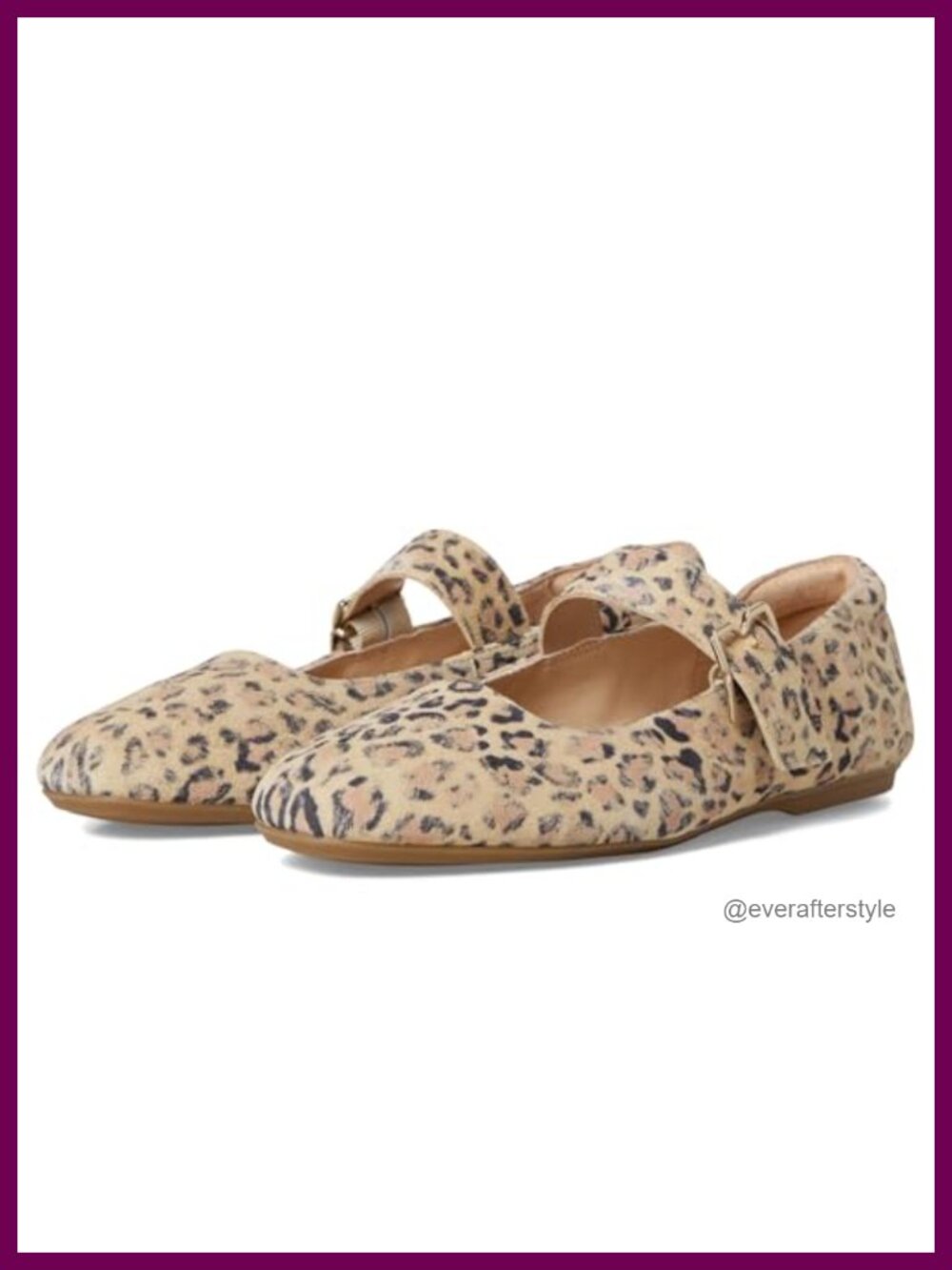 Mary Jane Flats Sueded Leather Adjustable Buckle Sustainable Comfort Women's
